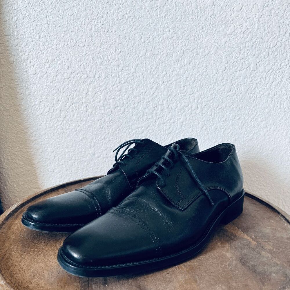 To Boot New York Adam Derrick Black Leather Oxford Dress Shoes Men's Size 9